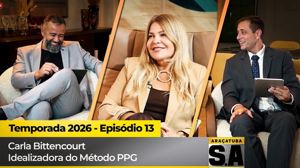 Capa do episódio do Araçatuba S/A com Carla Bittencourt